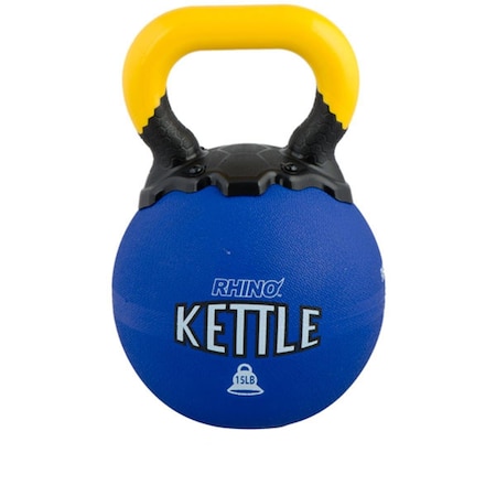 Champion Sports 15 lbs Rhino Kettle Bell, Blue CH56068